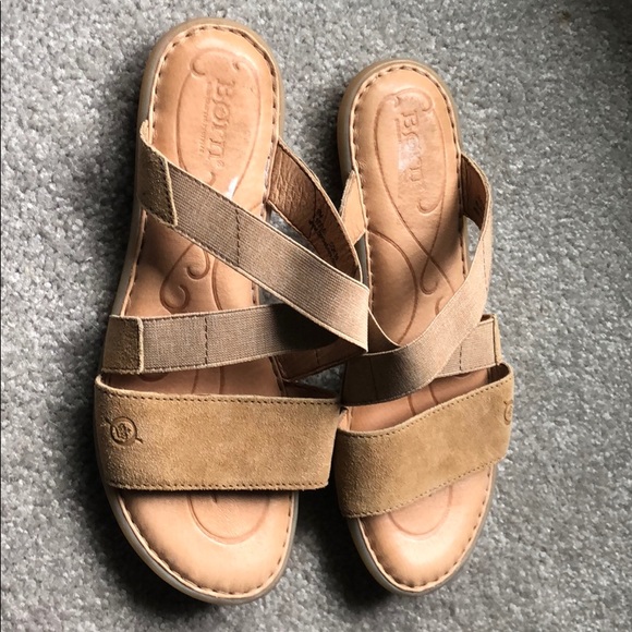 Born slide leather sandals - Picture 2 of 4